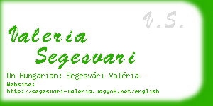 valeria segesvari business card